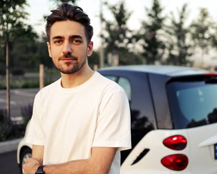 Man Standing by Car Man Standing by Car